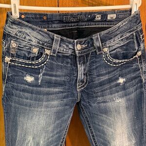 Miss Me Women's Distressed Blue Boot Cut Jeans